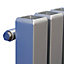 Ximax Vulkan Square Silver effect Vertical Designer Radiator, (W)435mm x (H)1800mm