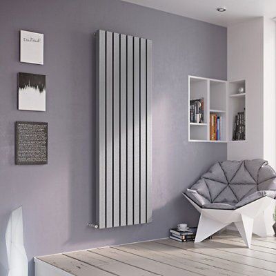Ximax Vulkan Square Silver Horizontal Radiator, (W)1185mm x (H)600mm