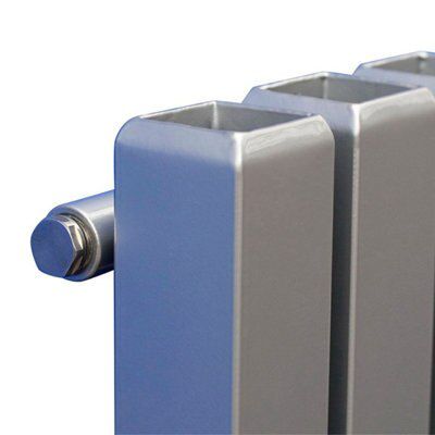 Ximax Vulkan Square Silver Horizontal Radiator, (W)1185mm x (H)600mm