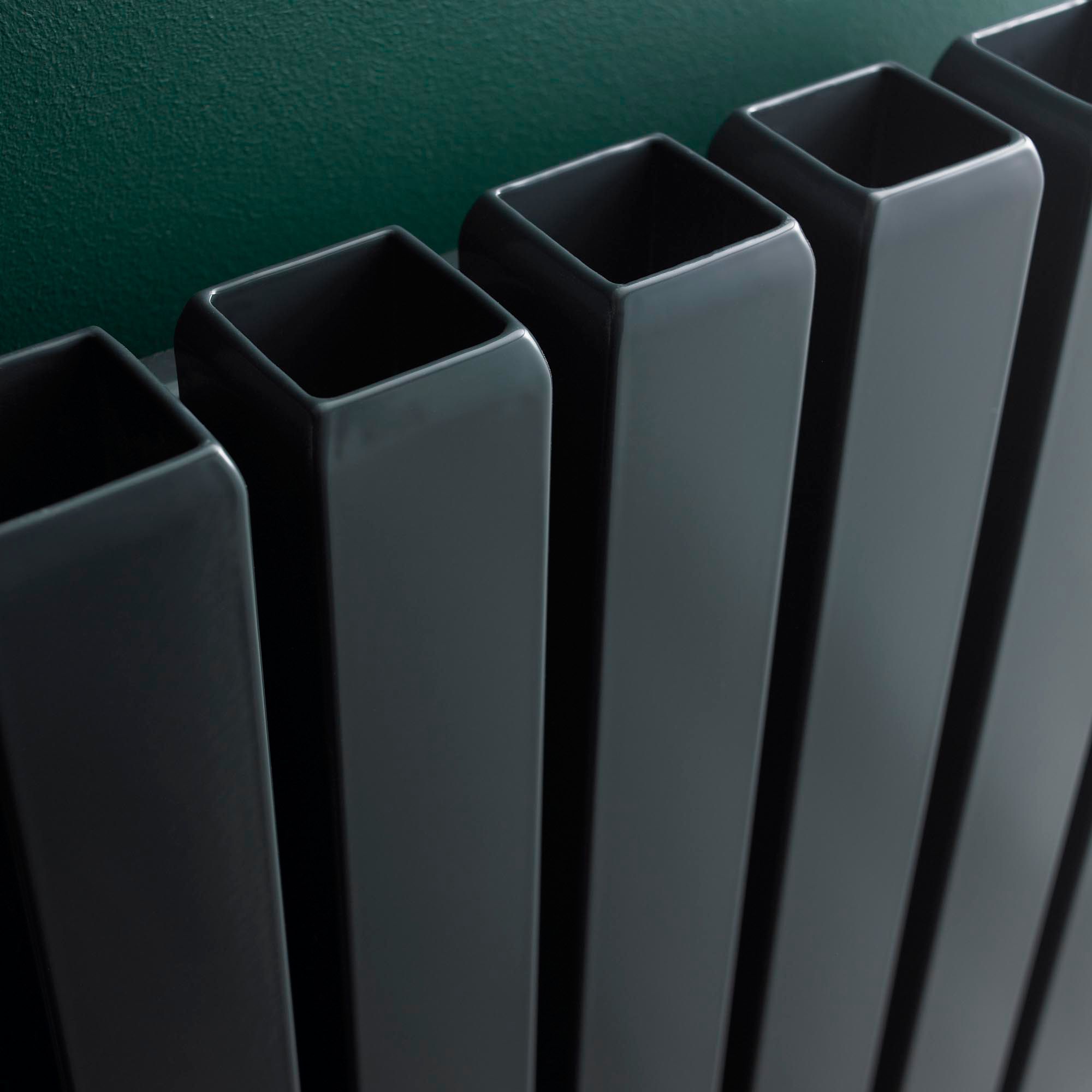 Ximax Vulkan Square VUS180045A Anthracite Vertical 4649BTU Radiator, (W)435mm x (H)1800mm