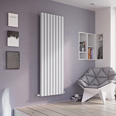 Ximax Vulkan Square VUS180285W White Vertical Designer 3286BTU Radiator, (W)285mm x (H)1800mm