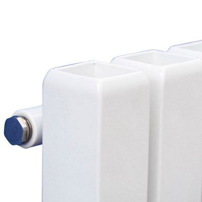Ximax Vulkan Square VUS180285W White Vertical Designer 3286BTU Radiator, (W)285mm x (H)1800mm