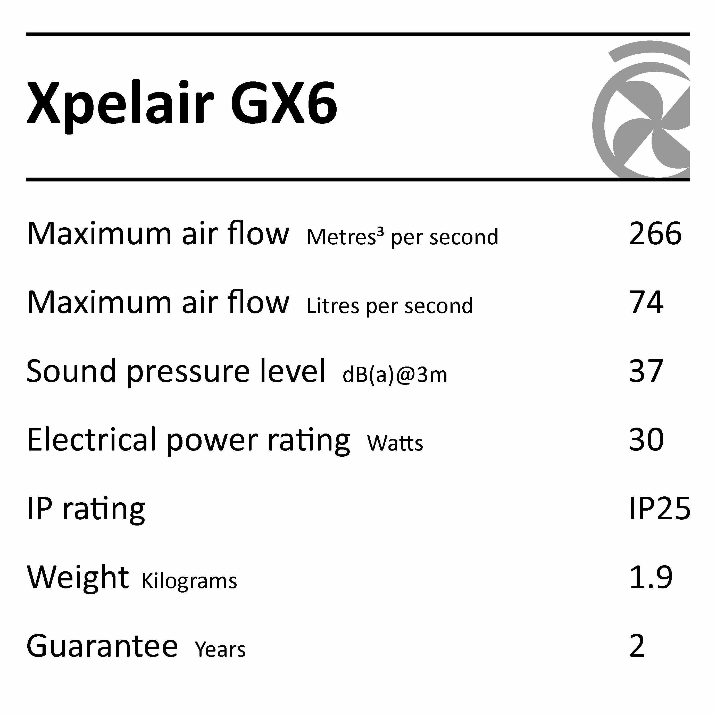 Xpelair GXC6 Extractor fan