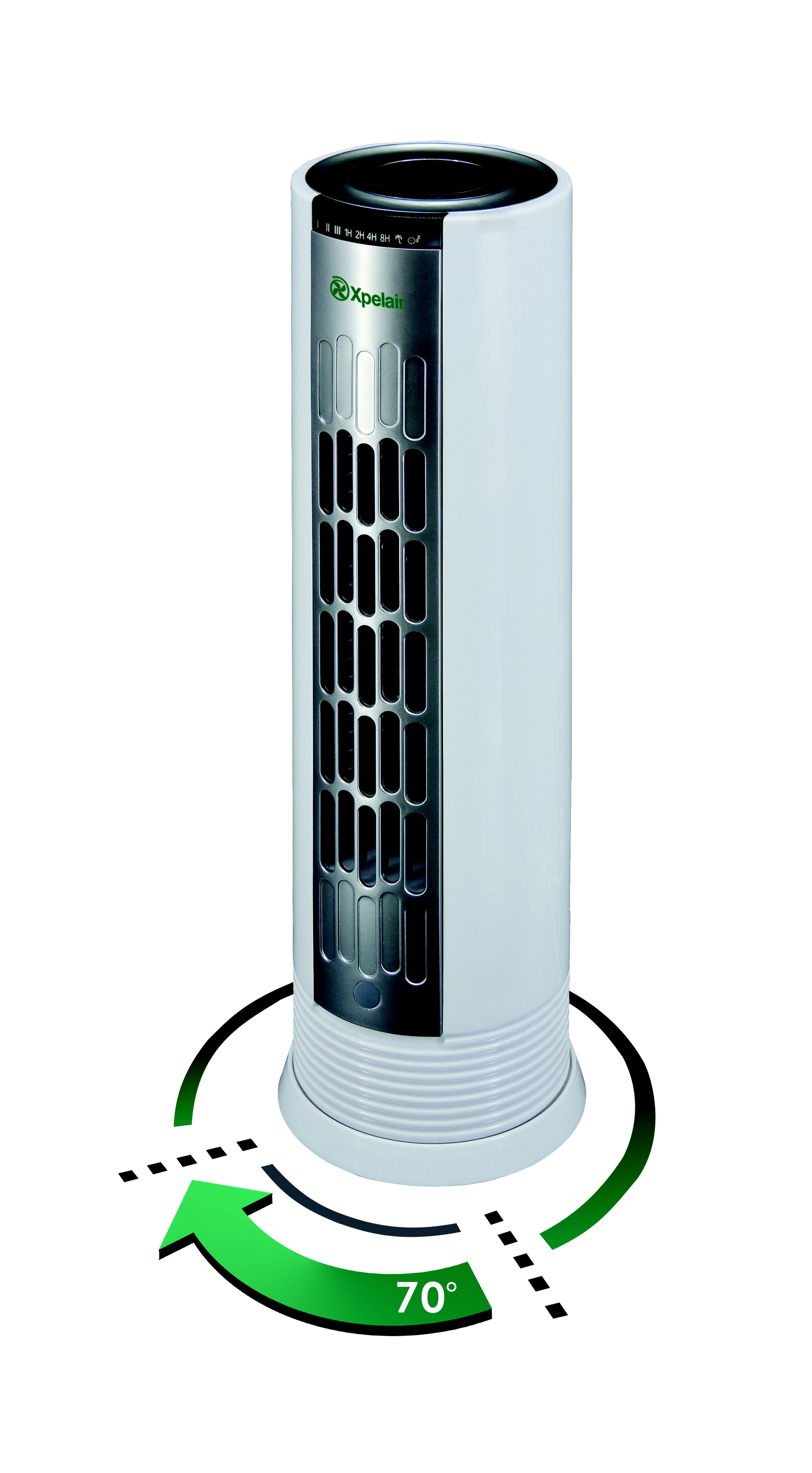 Xpelair Silver effect & white Fan
