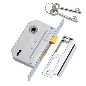 Yale 64mm Chrome effect Metal 2 lever Sashlock