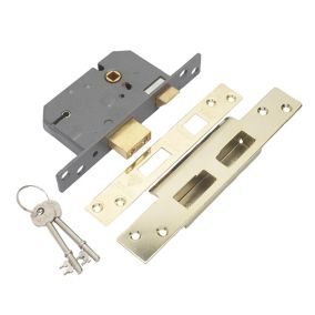 Yale 64mm Polished Brass effect Metal 5 lever Sashlock