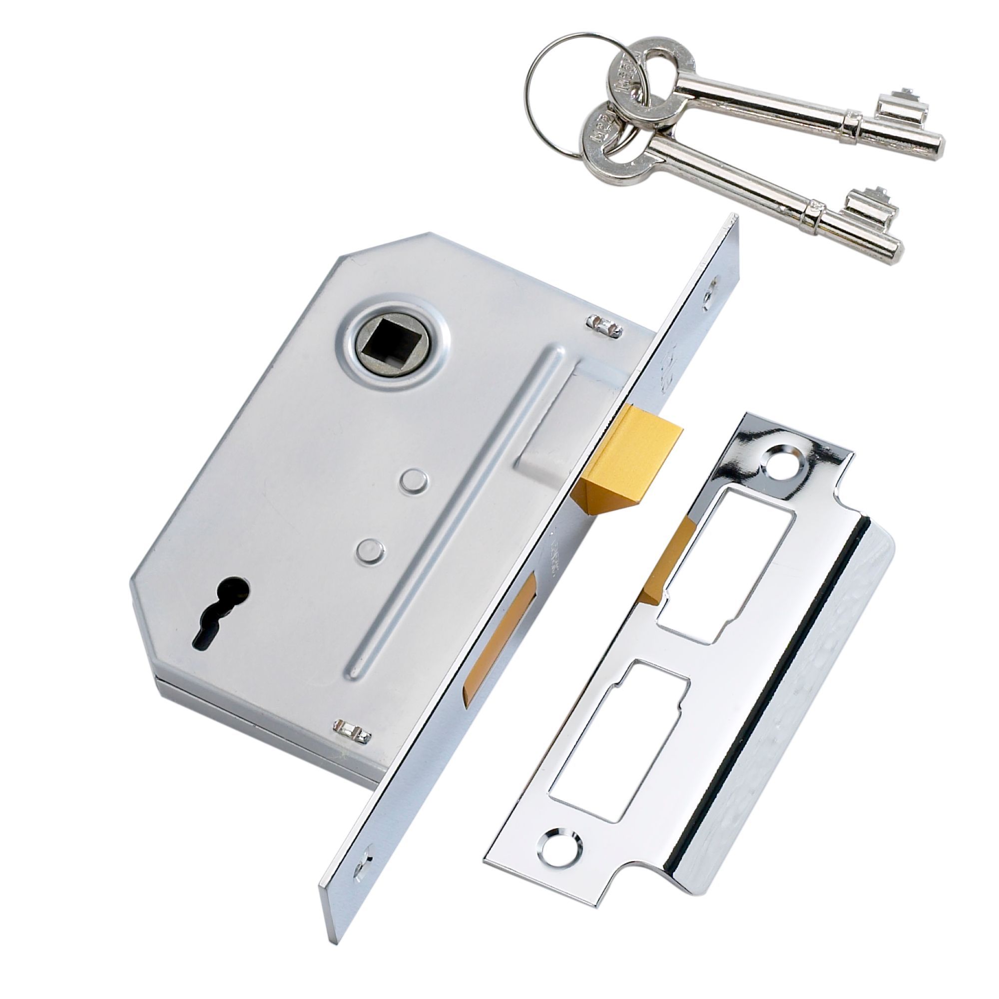 Yale 64mm Polished Chrome effect Metal 2 lever Sashlock