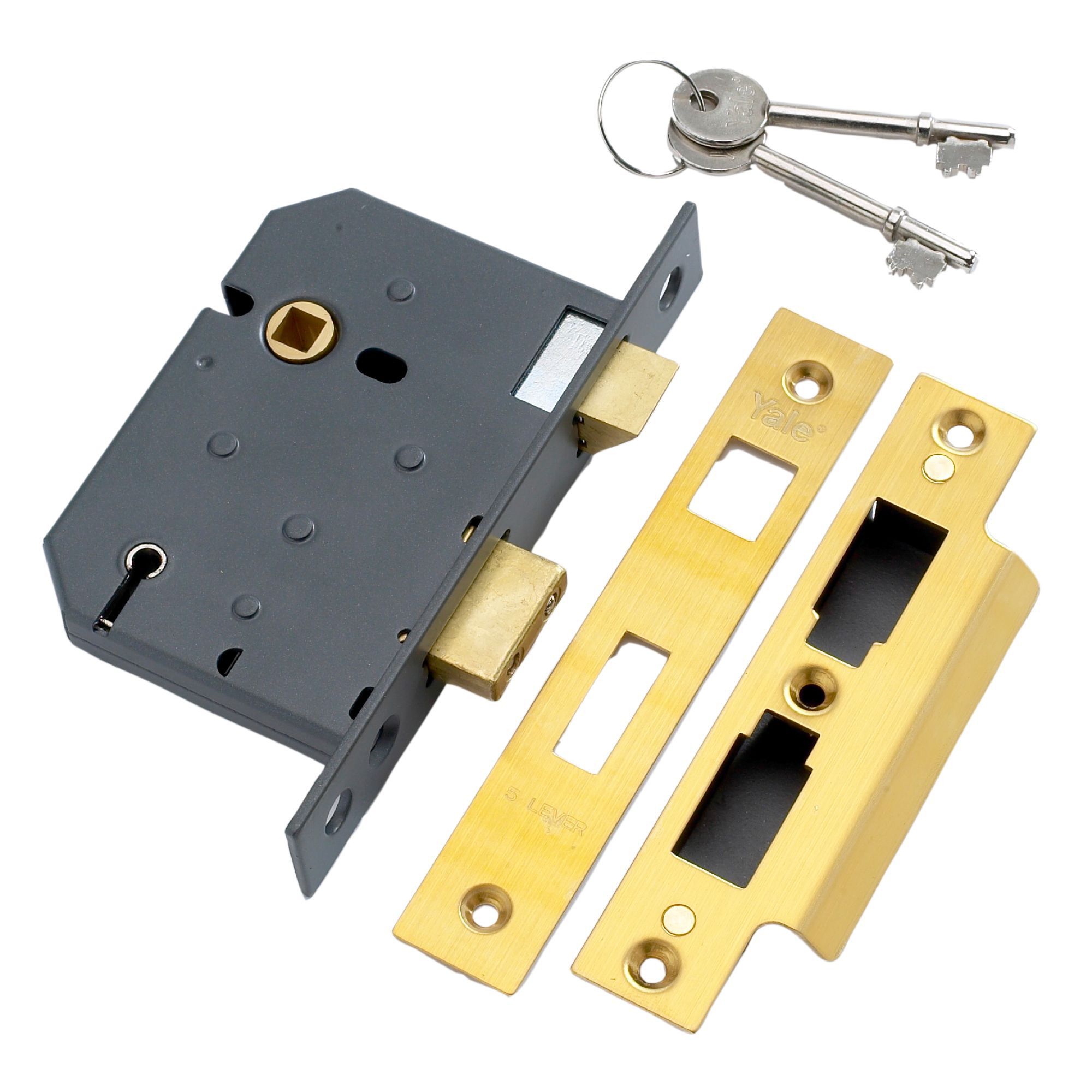 Yale 76mm Brass effect Metal 5 lever Sashlock