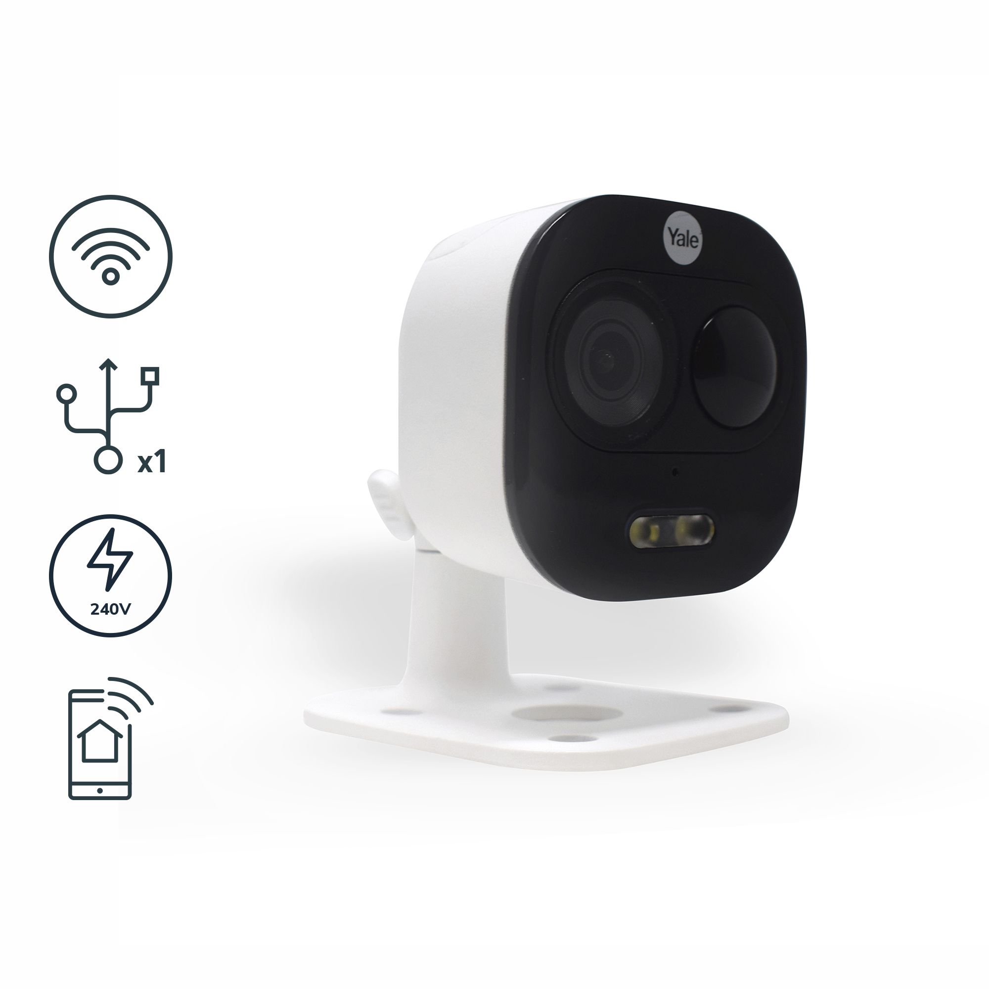 Yale All-in-One Wi-fi Outdoor Smart IP camera in White