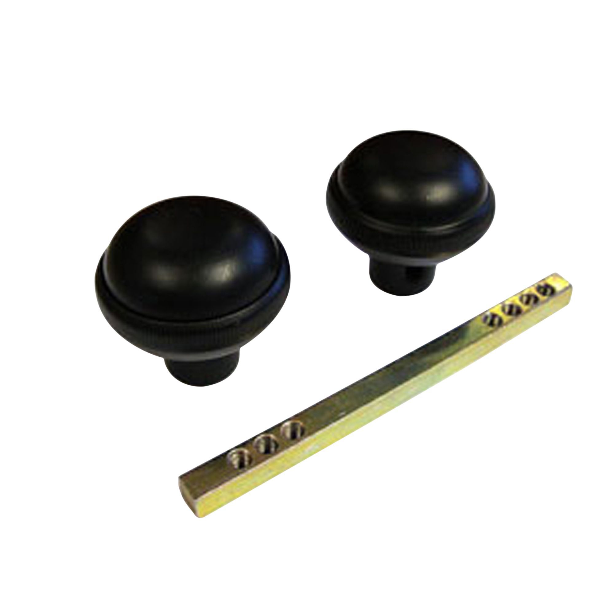 Yale Black Painted Round Door knob (Dia)43mm, Pack of 2