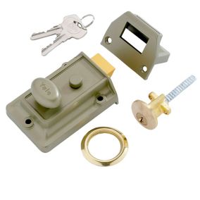 Yale Brass effect 60mm Left & right-handed Night latch, (H)66mm (W)93mm