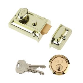 Yale Brass effect 60mm Left & right-handed Night latch, (H)66mm (W)93mm