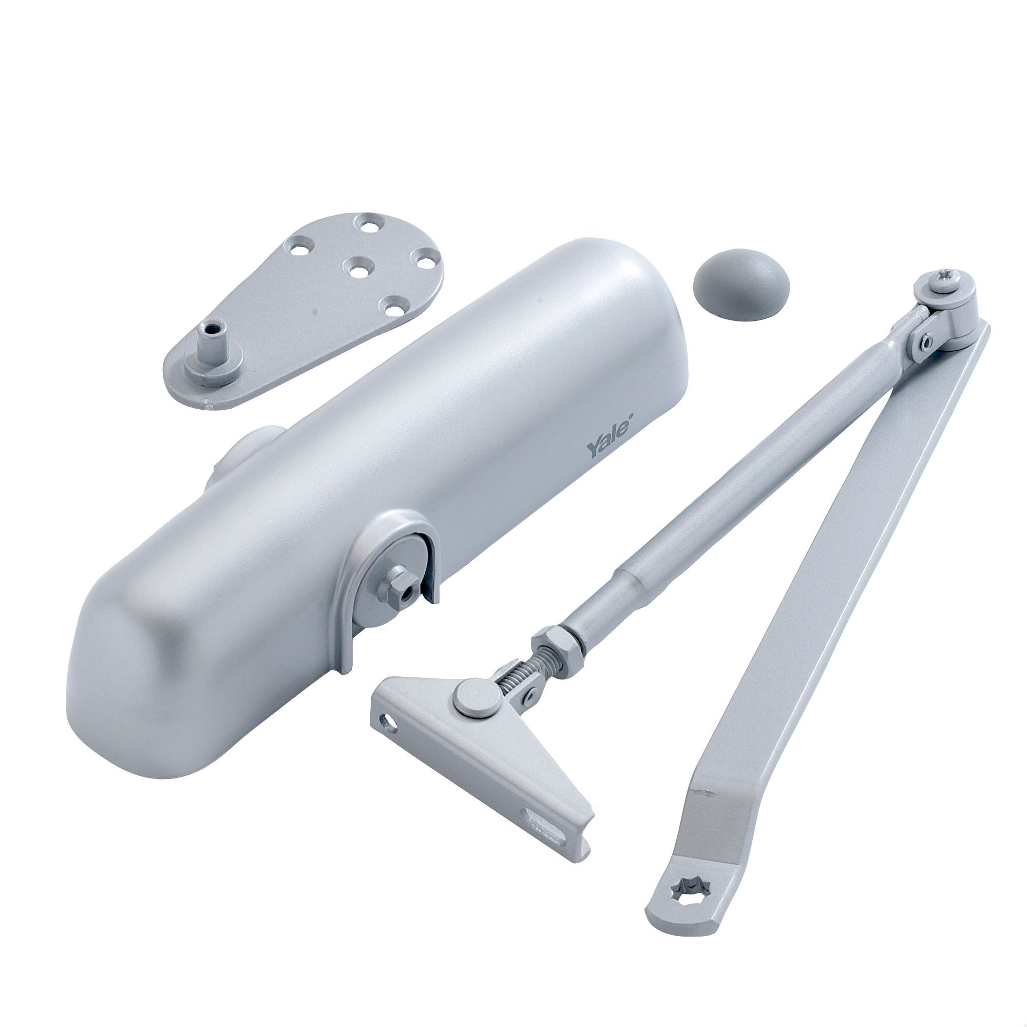 Yale DCG195 Sliding Door Closer Guide | Black/White Adjustable Door Hardware | 2mm Height Adjustment