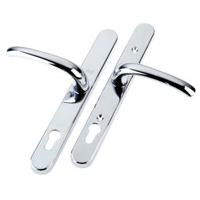 Yale Chrome effect Curved Lock Door handle (D)79mm