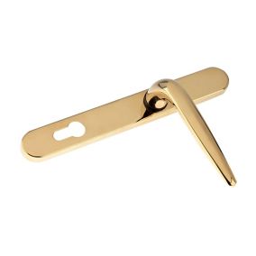 Yale Essentials Polished Gold effect Zinc alloy Lever Door handle (L)32mm, Pair