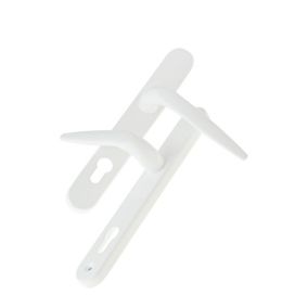 Yale Essentials White Zinc alloy Long Lever Door handle (L)32mm (D)65mm, Pair