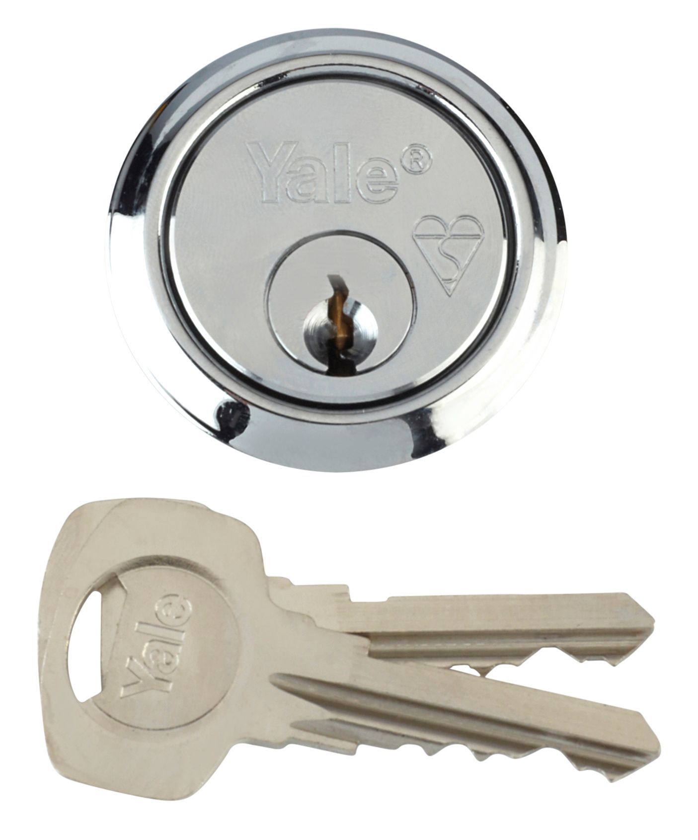 Yale High security Chromeplated Metal Single Rim Cylinder lock, (L)42mm DIY at B&Q