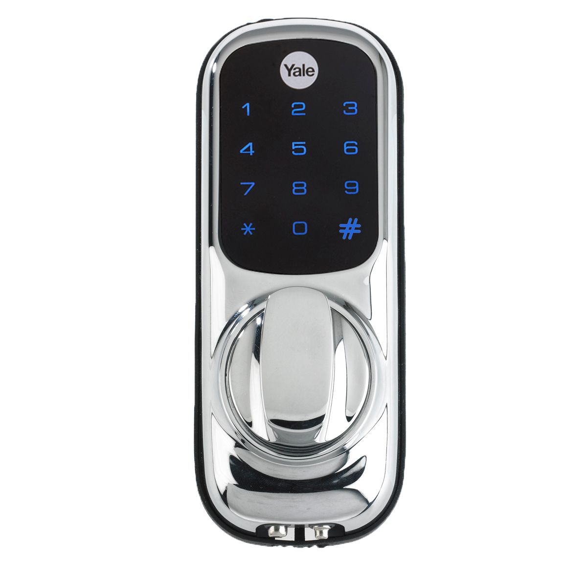 Yale Keyless Polished Grey chrome effect Chrome effect Smart Digital door lock