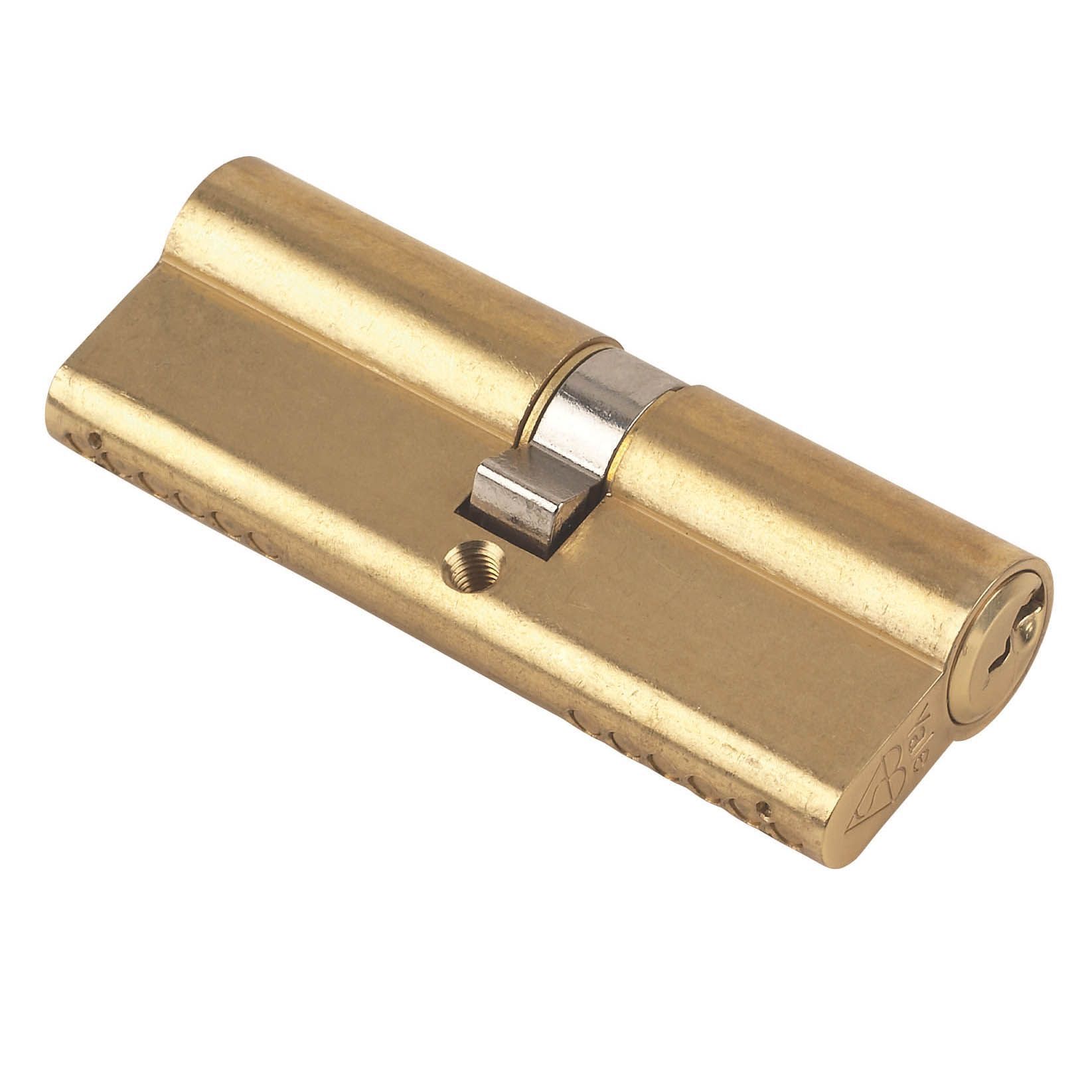 Yale KM series Brass effect Single Euro Cylinder lock, (L)85mm (W)17mm