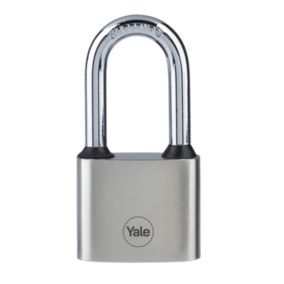 Yale Medium duty Block Iron Disc Long shackle Padlock (W)40mm