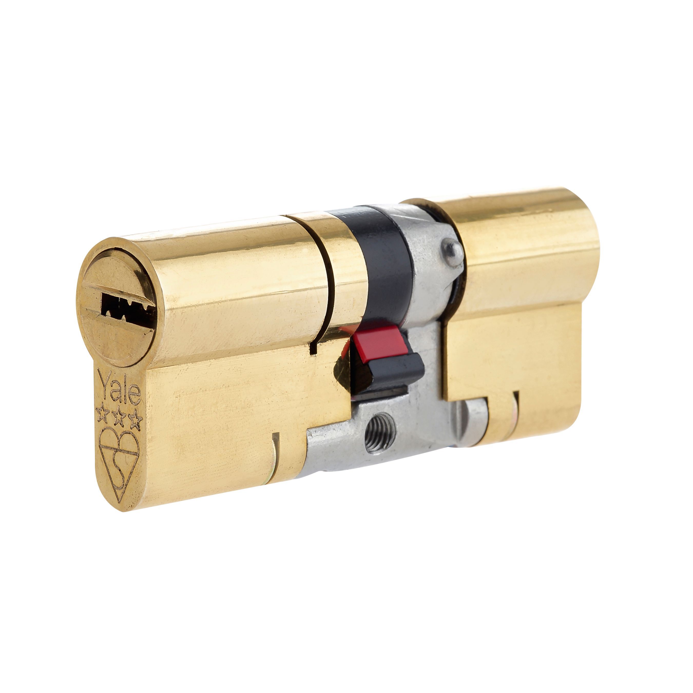 Yale Platinum Brass Single Euro Cylinder lock 40/40, (L)80mm