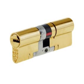 Yale Platinum Brass Single Euro Cylinder lock 50/50, (L)100mm