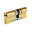 Yale Platinum Brass Single Euro Cylinder lock, (L)95mm