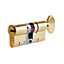 Yale Platinum Brass Single Euro Thumbturn Cylinder lock, (L)70mm