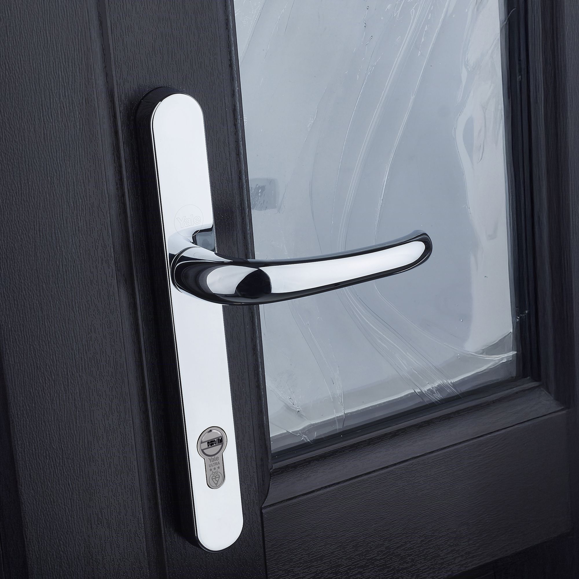 Yale Platinum ultra 3 star Nickel effect 45/50 Double Euro Cylinder lock