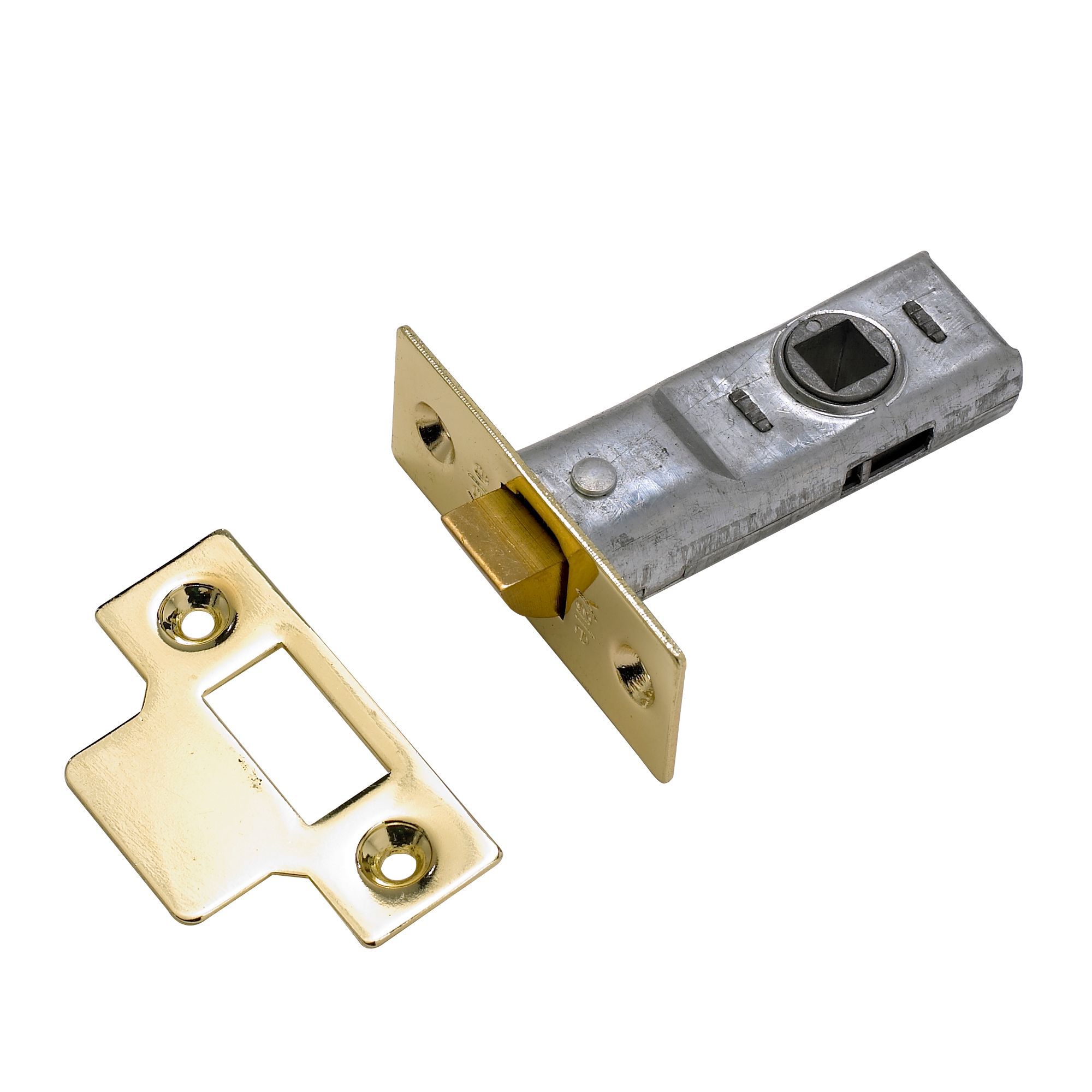 Yale Polished Brass effect Metal Tubular Mortice latch (L)64mm