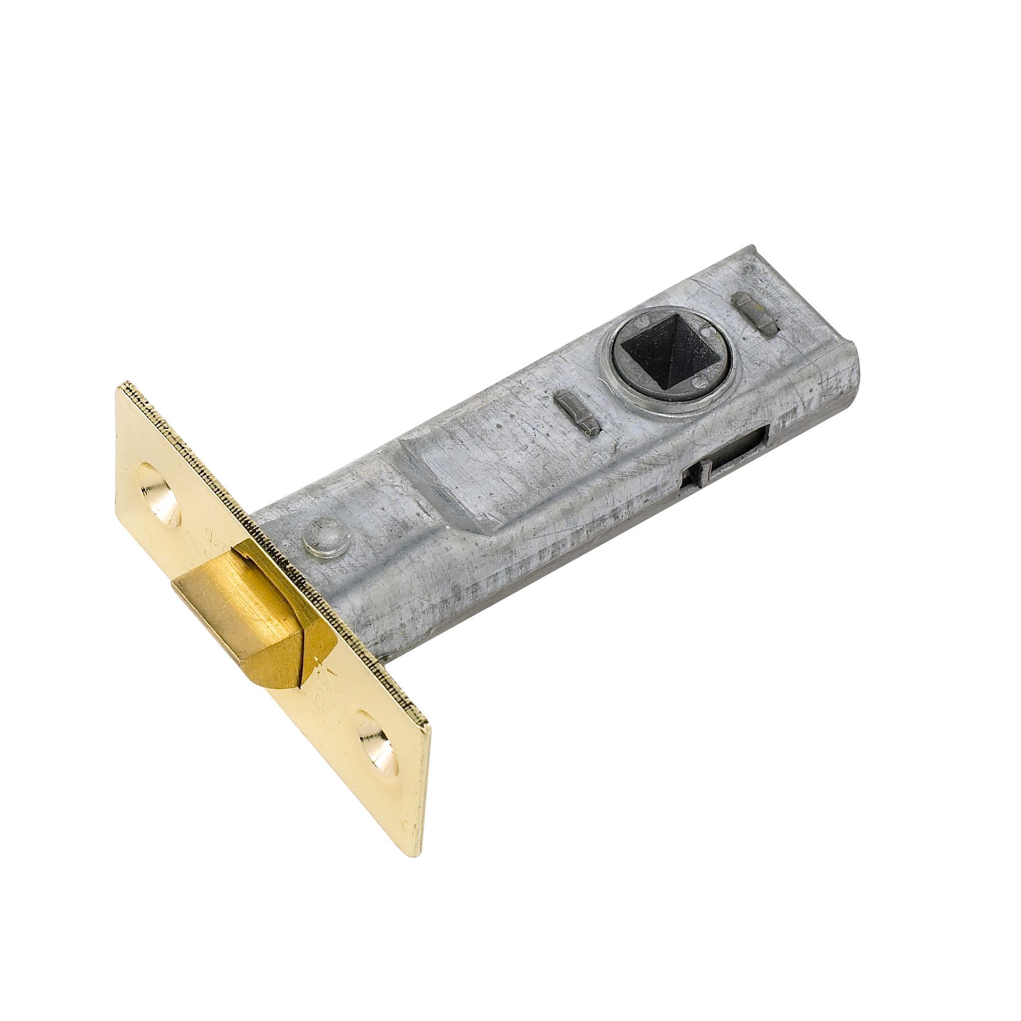 Yale Polished Brass effect Metal Tubular Mortice latch (L)76mm at B&Q