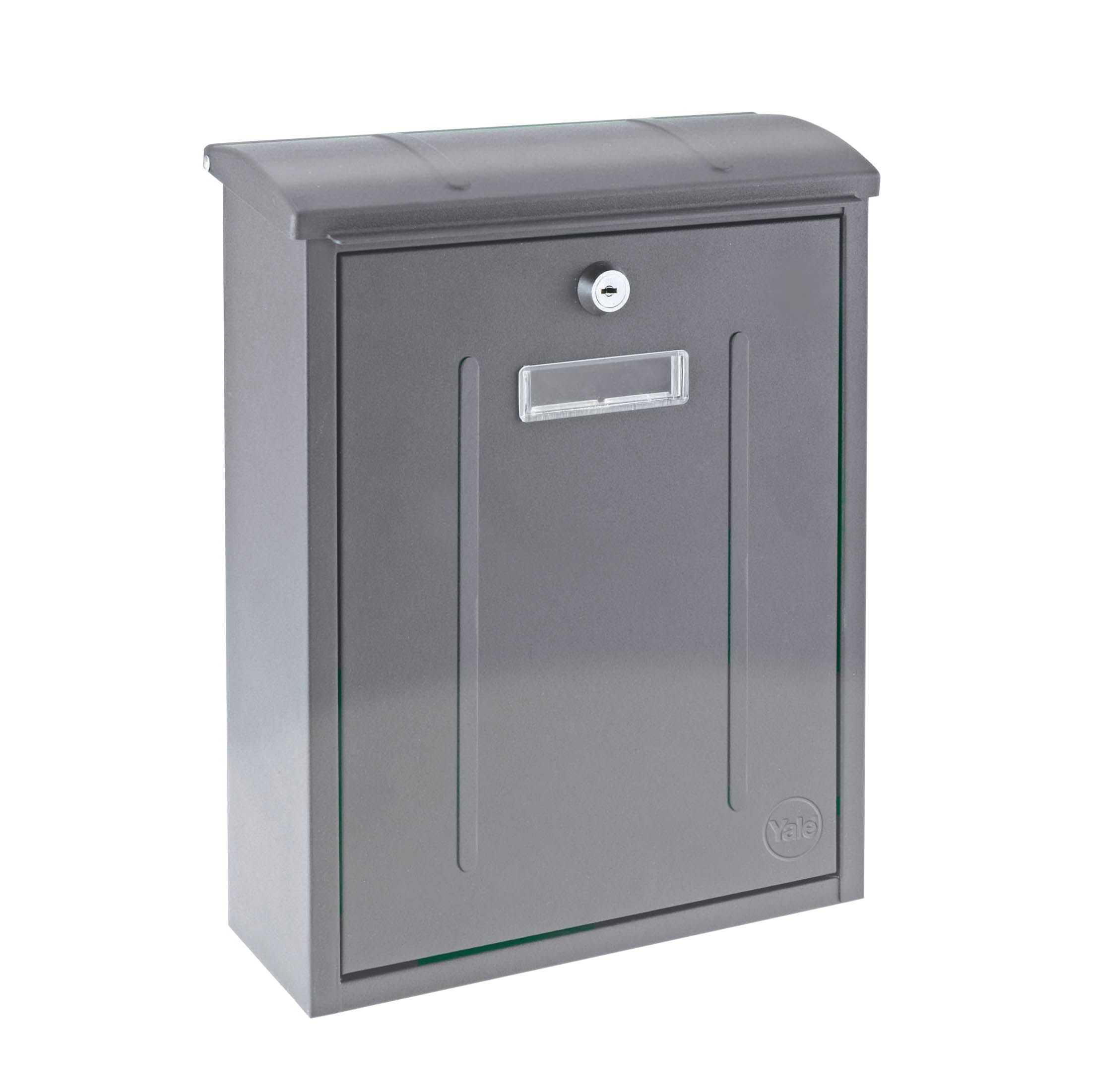 Yale Satin Stainless steel Post box, (H)330mm (W)255mm