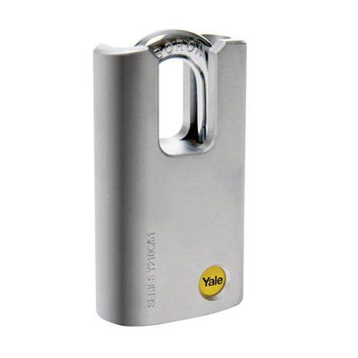 Yale Silver 5 pin tumbler Closed shackle Padlock (W)51mm