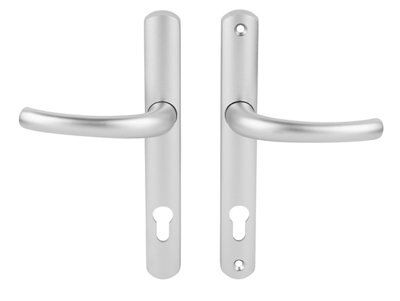 Yale Silver effect Lever on backplate handle (D)15mm