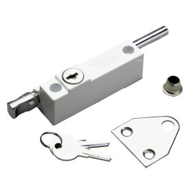 Yale White Metal Door bolt 720124005071 (L)122mm (W)29mm