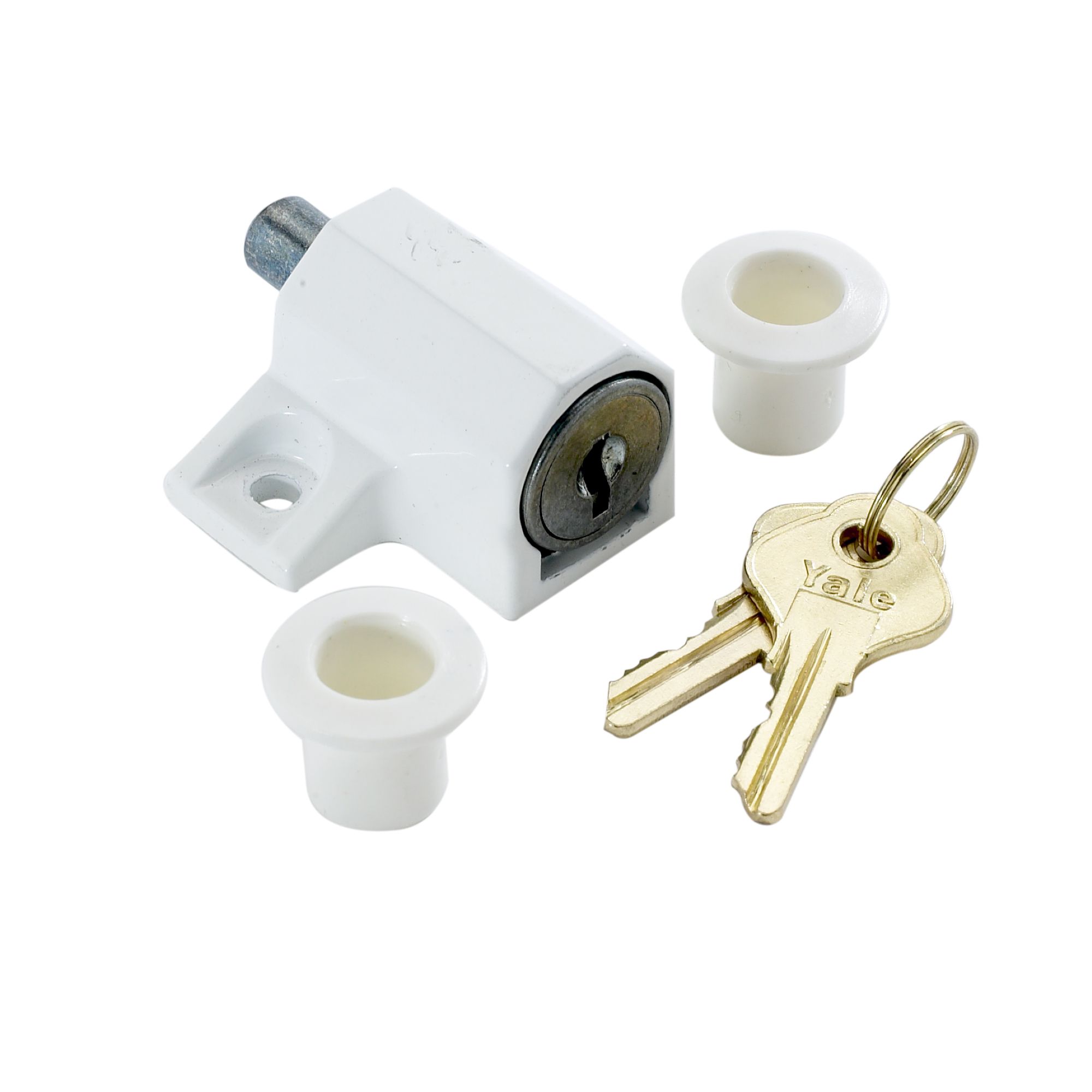 Yale White Metal Patio door lock