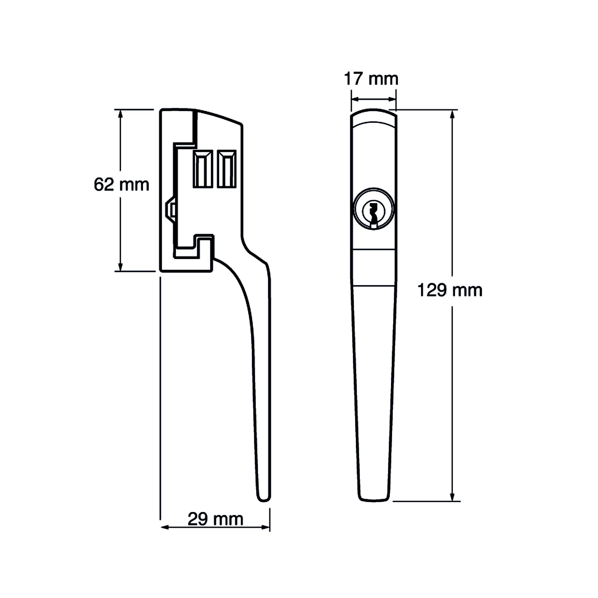 Yale White Metal Window Lock