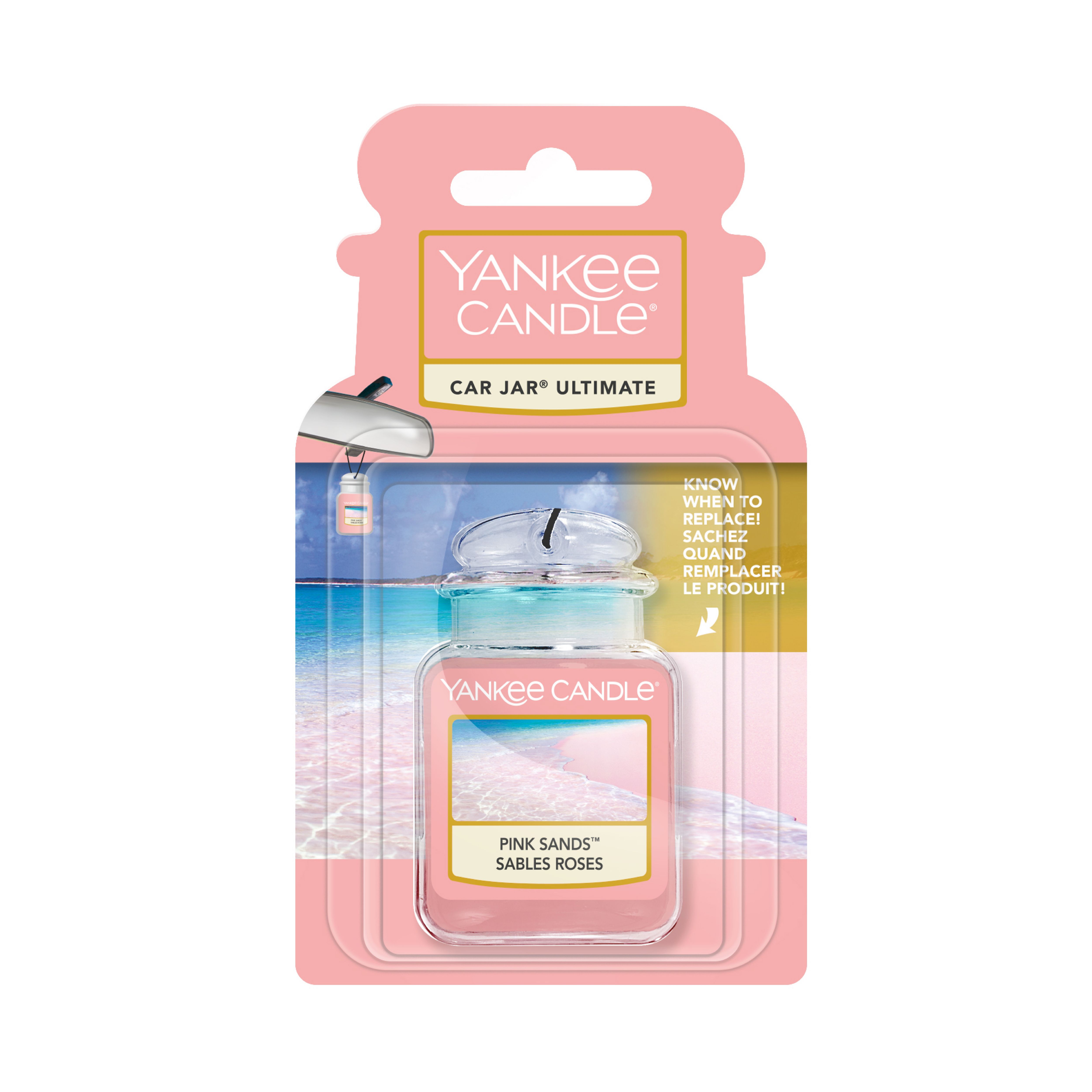 Yankee Candle Car Jar Ultimate Pink Sands Air freshener, 24g