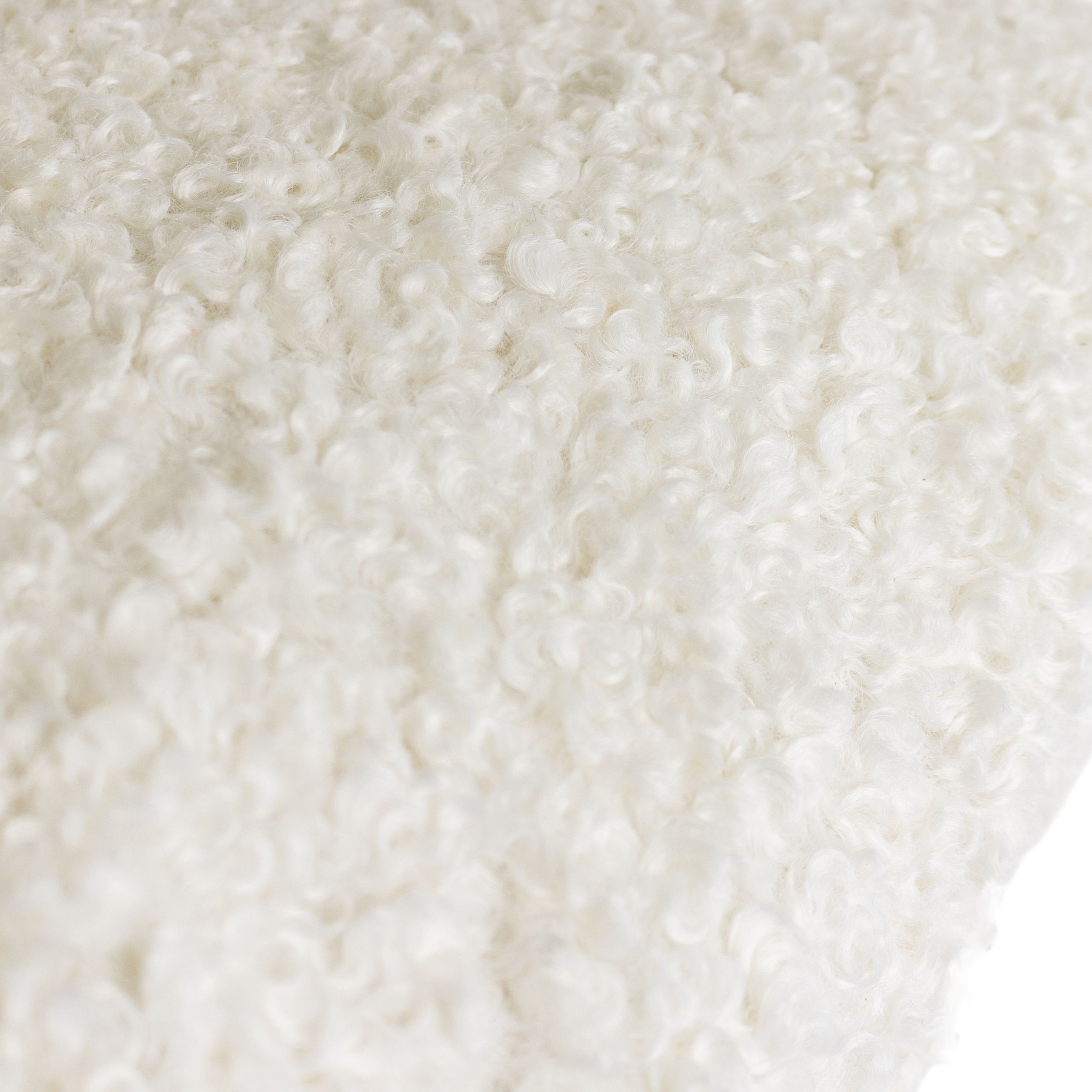 Yard Cabu Ecru Boucle Bouclette effect Indoor Cushion, (L)45cm x (W)45cm