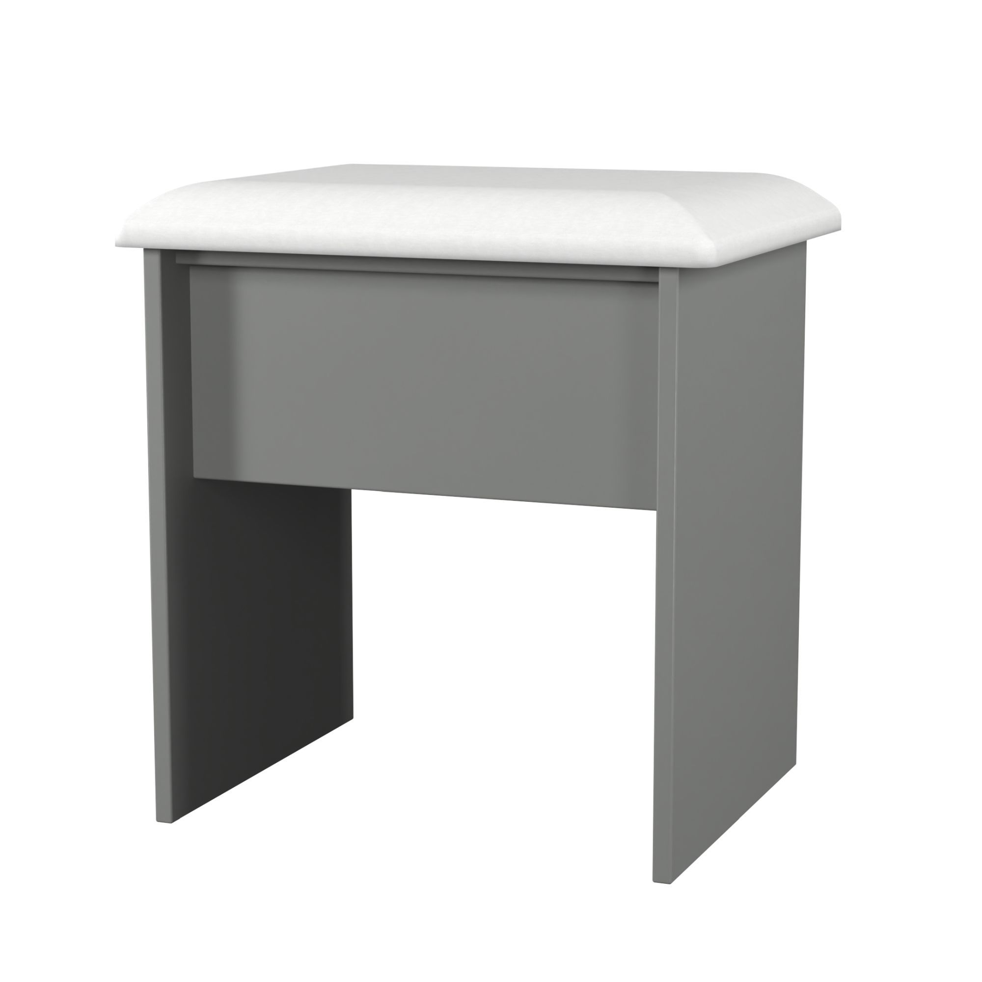 light grey dressing table chair Elizabeth Dressing Table Set Grey + White main image 1