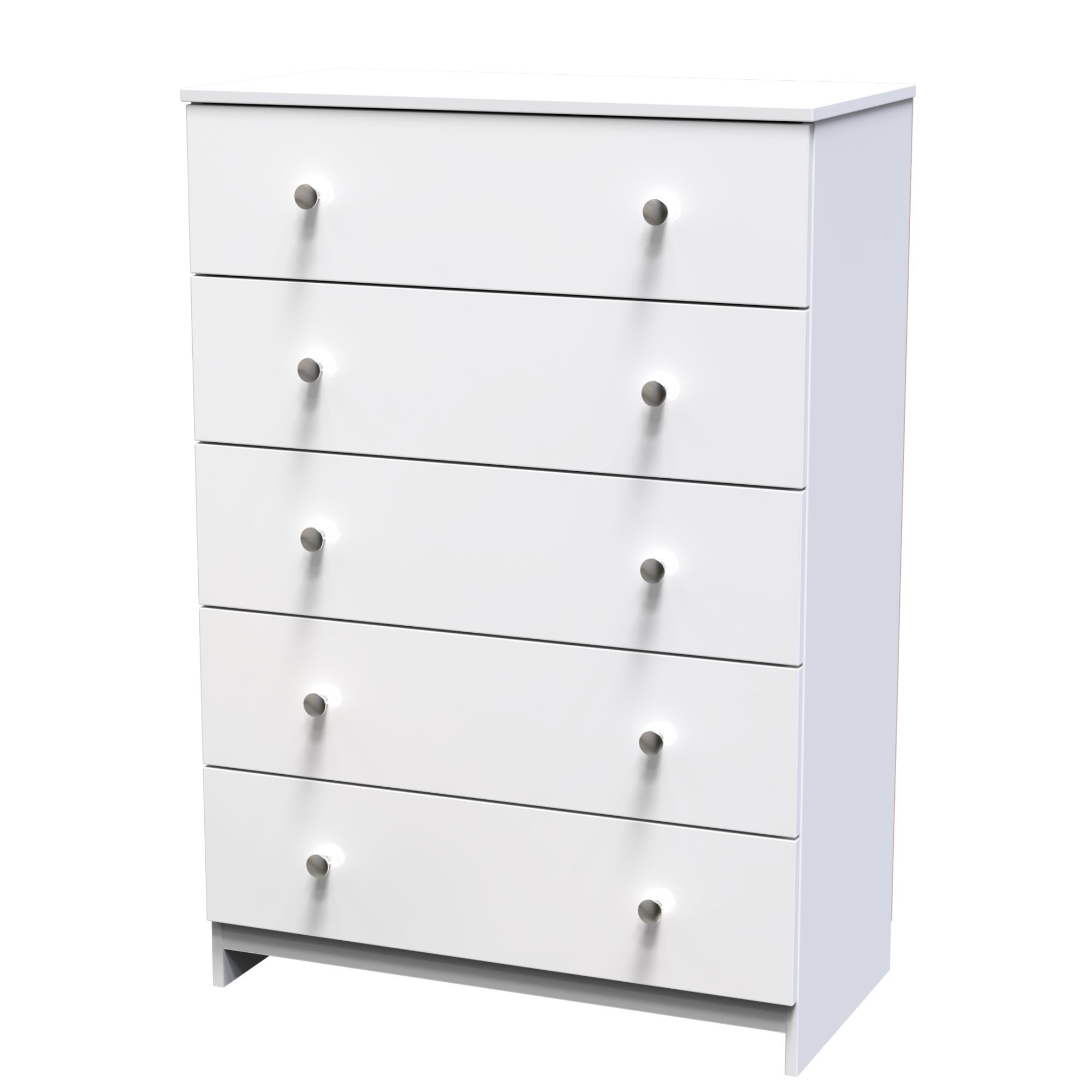 Yarmouth Ready assembled Matt white 5 Drawer Wide Chest (H)1067mm (W)740mm (D)390mm