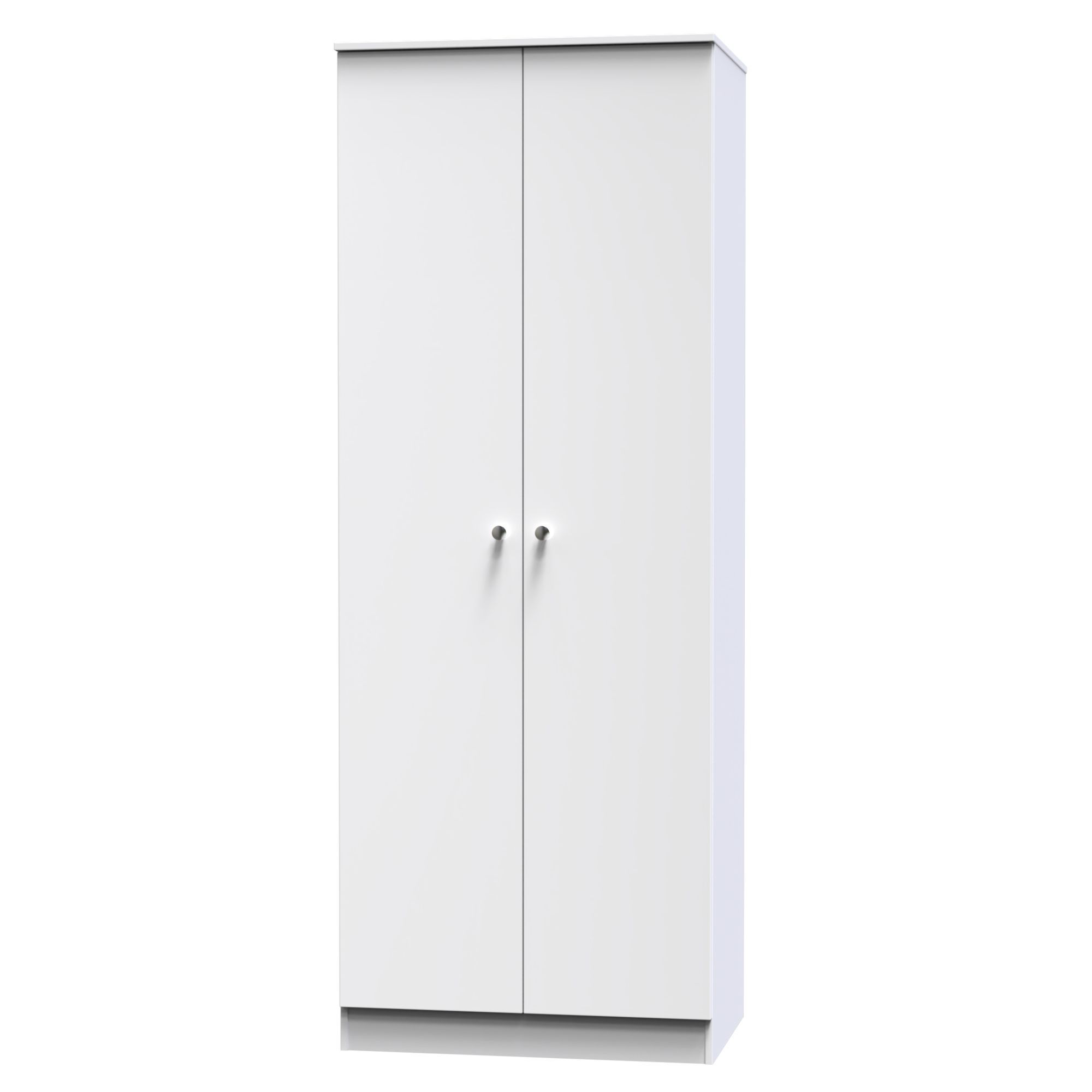 Yarmouth Ready assembled Modern White Tall Double Wardrobe (H)1960mm (W)740mm (D)520mm