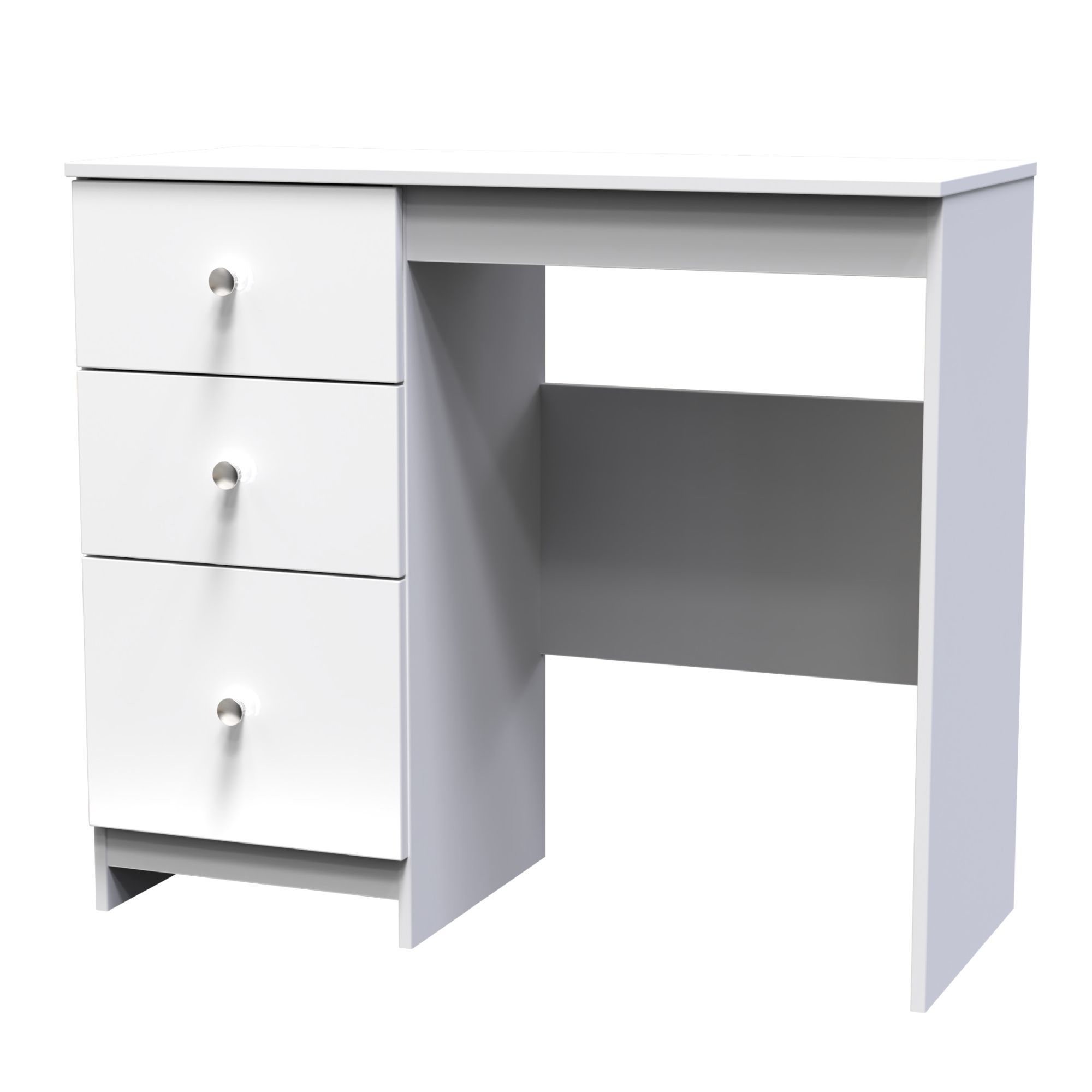 Yarmouth Ready assembled Satin white 3 Drawer Non-extendable Dressing table (H)785mm (W)904mm (D)390mm