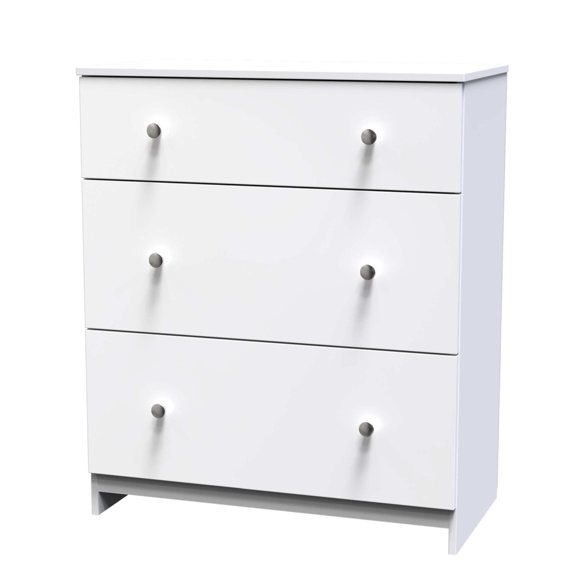 Yarmouth Ready assembled White 3 Drawer Chest (H)875mm (W)740mm (D)390mm