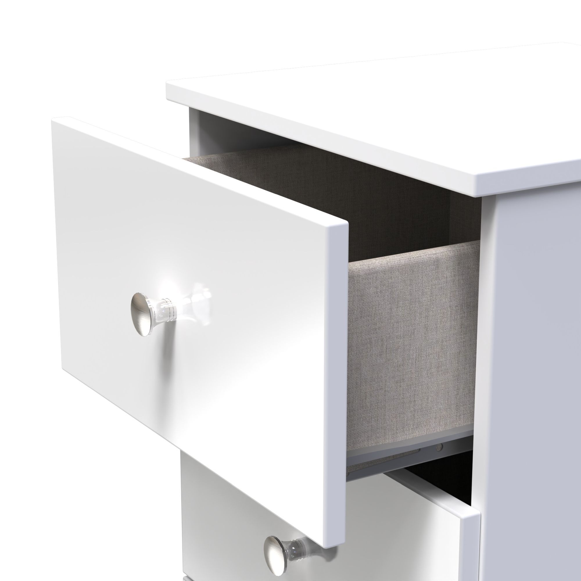 Yarmouth Ready assembled White 5 Drawer Bedside chest (H)1067mm (W)370mm (D)390mm