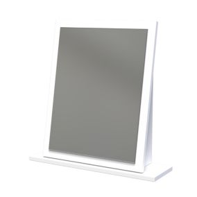 Yarmouth White Rectangular Freestanding Framed mirror, (H)50cm (W)47.8cm