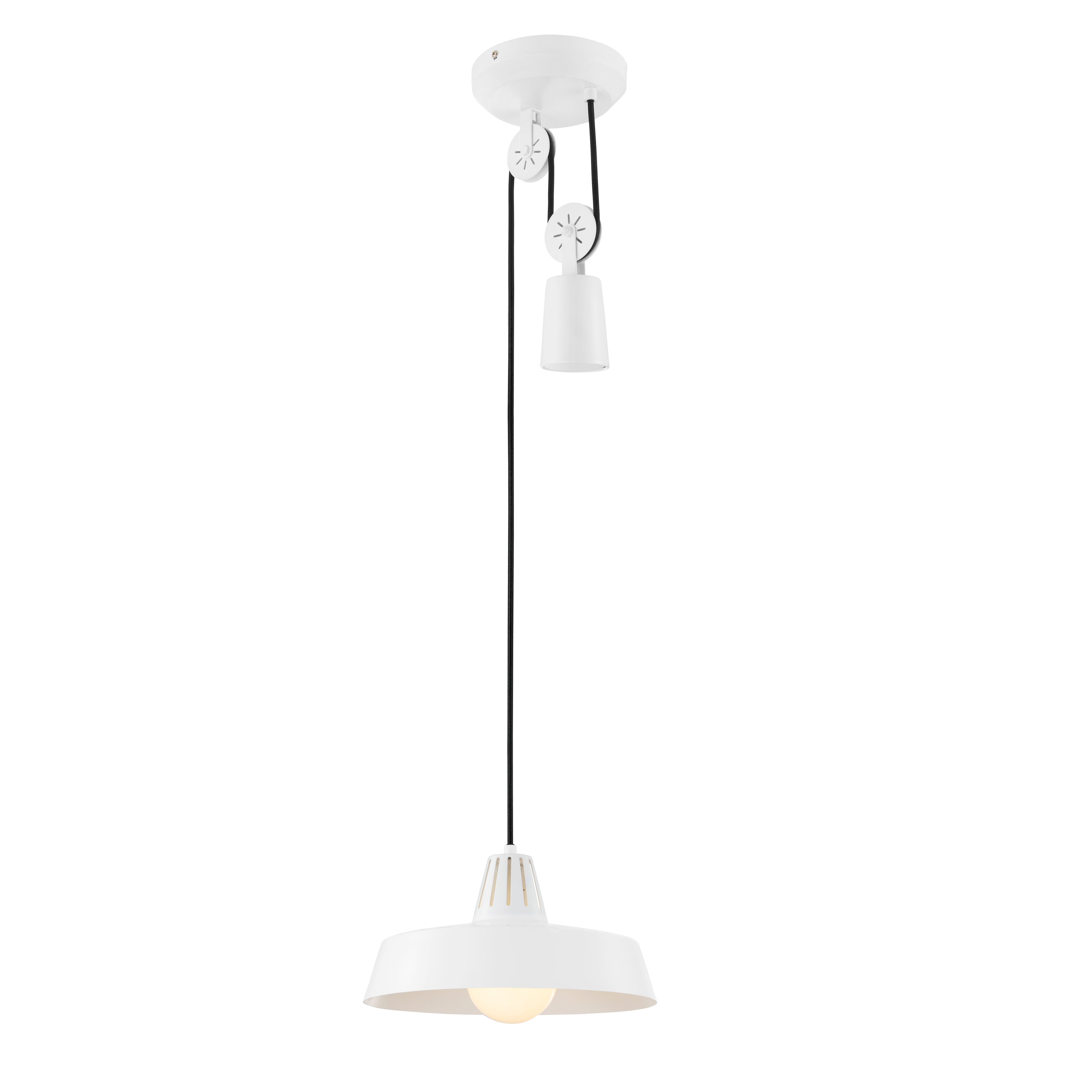 Yarra Matt White Pendant ceiling light, (Dia)300mm