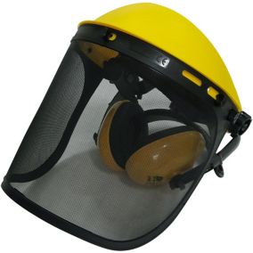 Yellow ABS plastic Face shield & ear defender