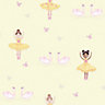 Yellow Ballerina Glitter effect Smooth Wallpaper