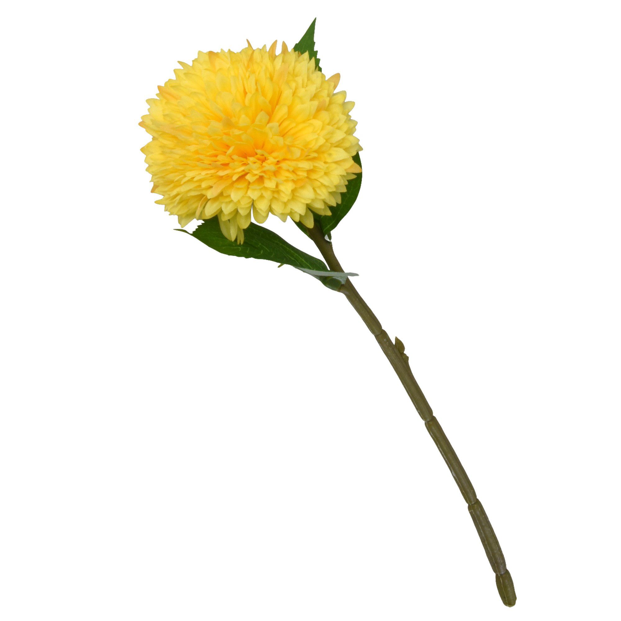 Yellow Chrysanthemum Single stem Artificial flower (H) 420mm